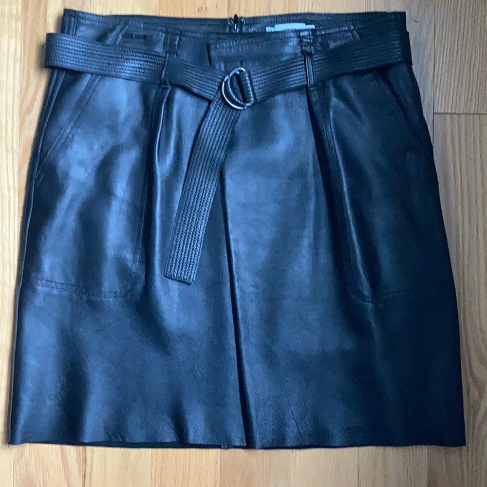 Vince black leather skirt, size 8